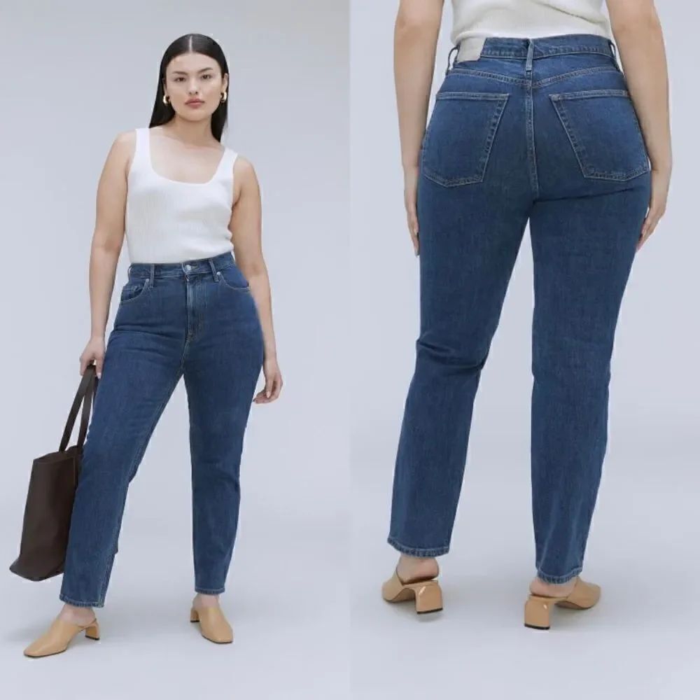 Everlane The Original Curvy Cheeky Blue Jeans High Rise Size 29